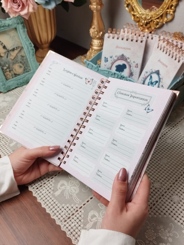Miolo Agenda Vintage Tons de Rosa 2026 wireo (Perfeito Miolo) - Imagem 12