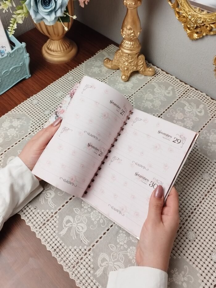 Miolo Agenda Vintage Tons de Rosa 2026 wireo (Perfeito Miolo) - Imagem 13