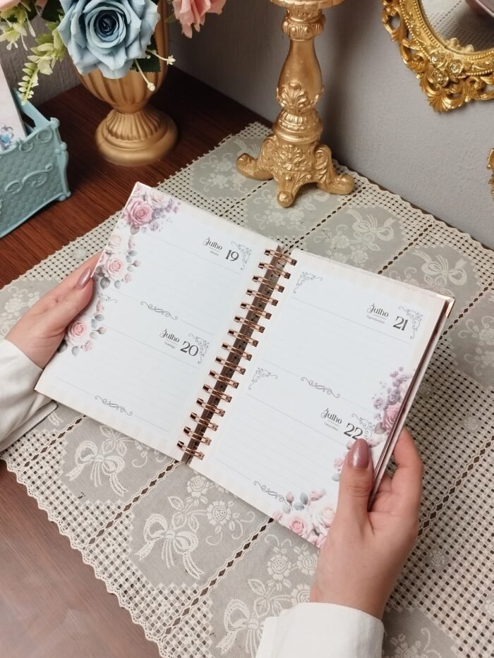 Miolo Agenda Vintage Tons de Rosa 2026 wireo (Perfeito Miolo) - Imagem 14