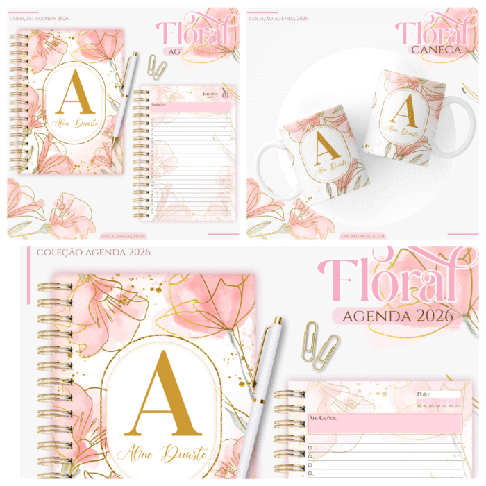Floral Gold Flower – Coleção Floral 2026 (Lina) - Imagem 1
