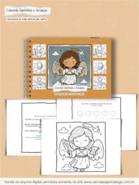 Livro de Colorir: Colorindo Santinhos e Arcanjos A5 - Imagem 3