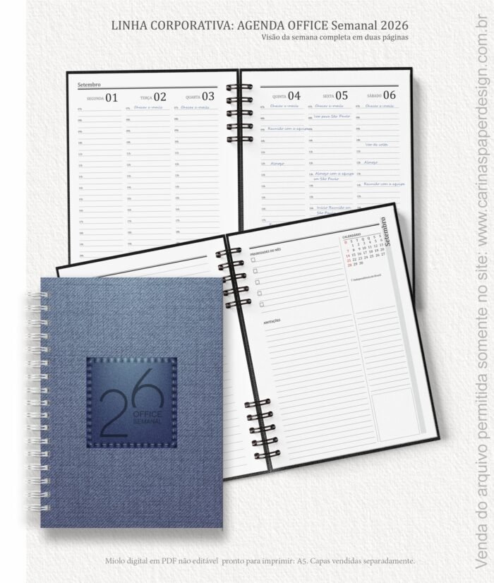 Miolo Agenda Office Semanal 2026 - Imagem 9