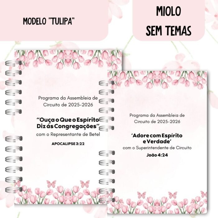 Caderno Para Assembleia 2025-2026 Tulipa - Sem Temas - Imagem 4