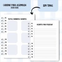 Caderno Para Assembleia 2025-2026 - Gravata Azul - Sem Temas - Imagem 9