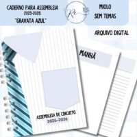 Caderno Para Assembleia 2025-2026 - Gravata Azul - Sem Temas