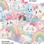 Chuva de Bençãos Candy Color - Kit Digital