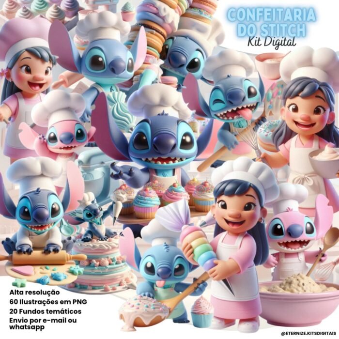 Confeitaria do Stitch - Kit Digital - Imagem 1