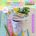 Copo Colorir Dia das Crianças