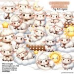 Cordeirinho Aquarela - Kit Digital