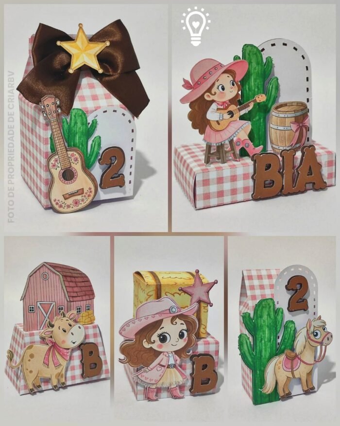 Cowgirl Faroste Aquarela - Kit Festa - Imagem 1