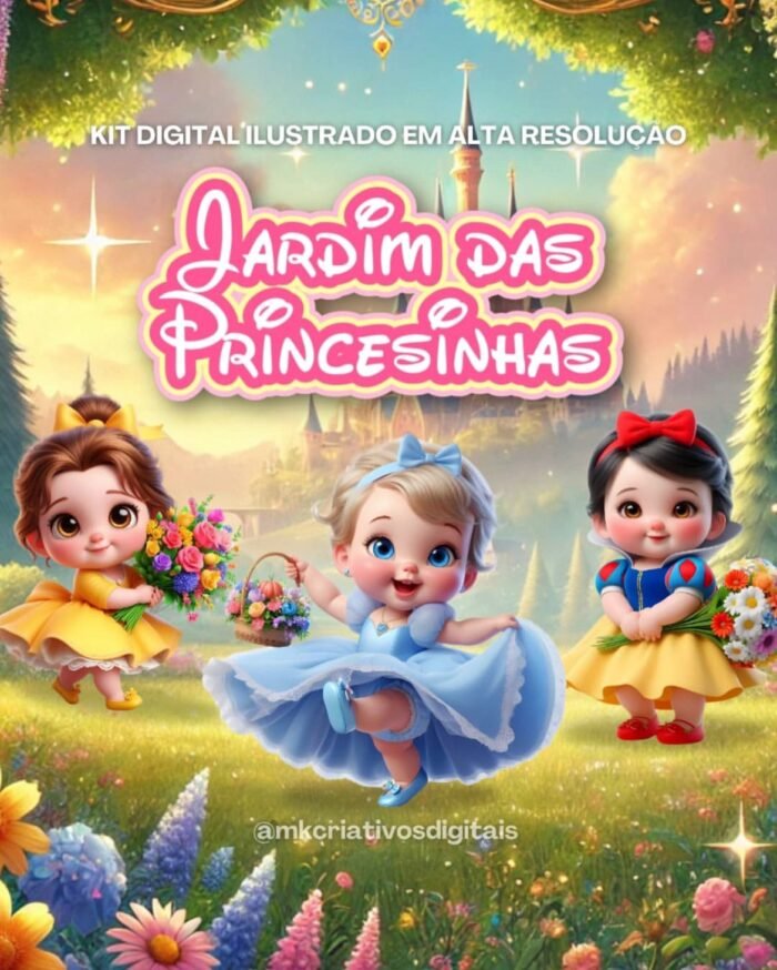 Jardim das Princesas Baby - Kit Digital - Imagem 1