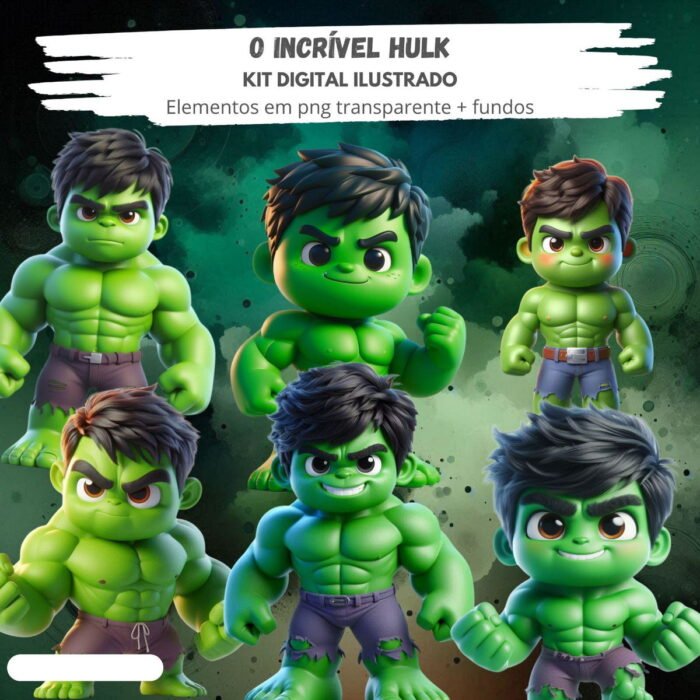 Kit Digital o Incrível Hulk - Imagem 1