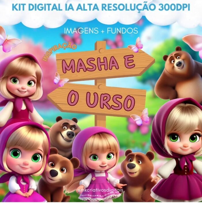 Masha e o Urso - Kit Digital - Imagem 1