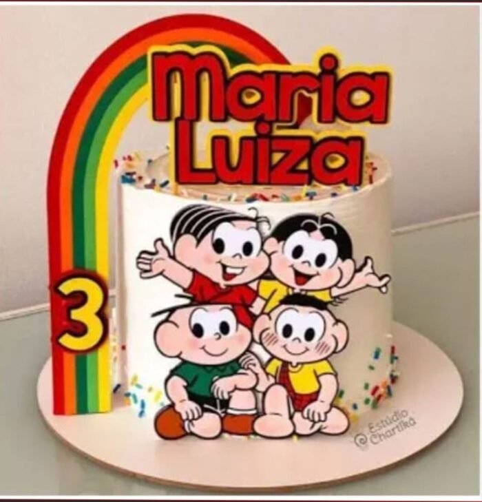 Turma da Mônica Arco Íris - Topo de Bolo - Imagem 1