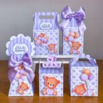 Ursinha Lilás Chá de Bebê - Kit Festa