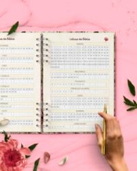 Combo Devocional Leitura da Bíblia 365 dias Católica Evangélica Leitura Livre Flores e Cores - Imagem 4