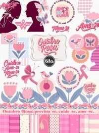 Outubro Rosa 2025 – Combo Ilustrações e Papéis (Tita) - Imagem 6