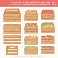 Quitandinha – Cliparts em aquarela – Kit Digital - Imagem 4