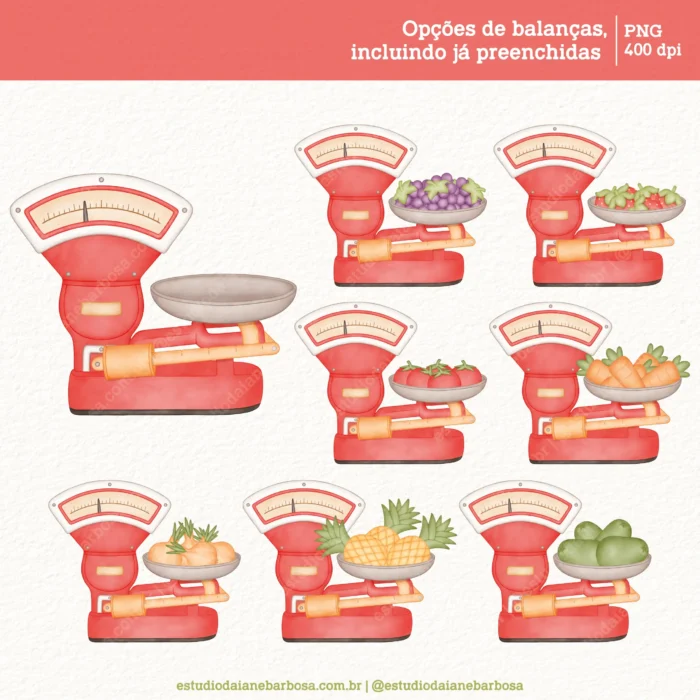 Quitandinha – Cliparts em aquarela – Kit Digital - Imagem 6