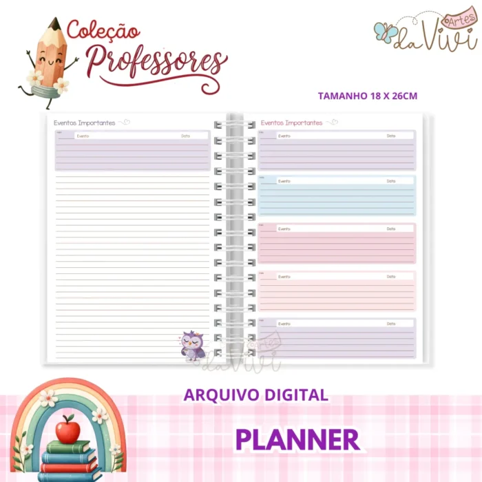 Planner 18,0 x 26,0 cm - Coleção Professores - Imagem 3