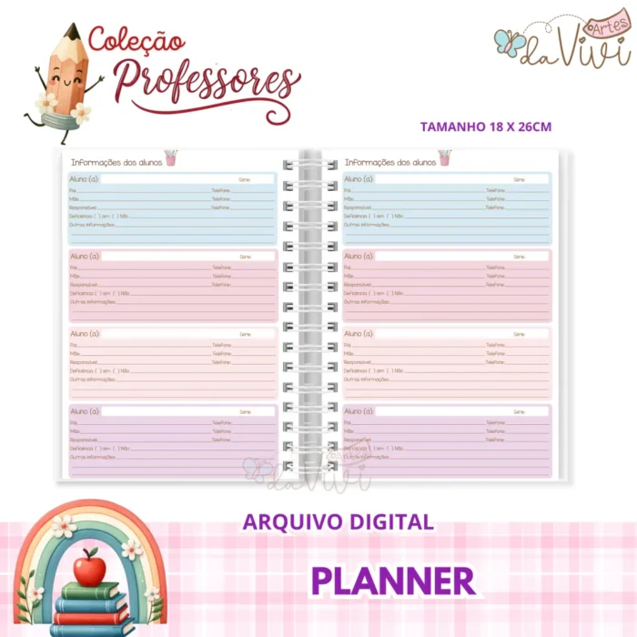 Planner 18,0 x 26,0 cm - Coleção Professores - Imagem 5