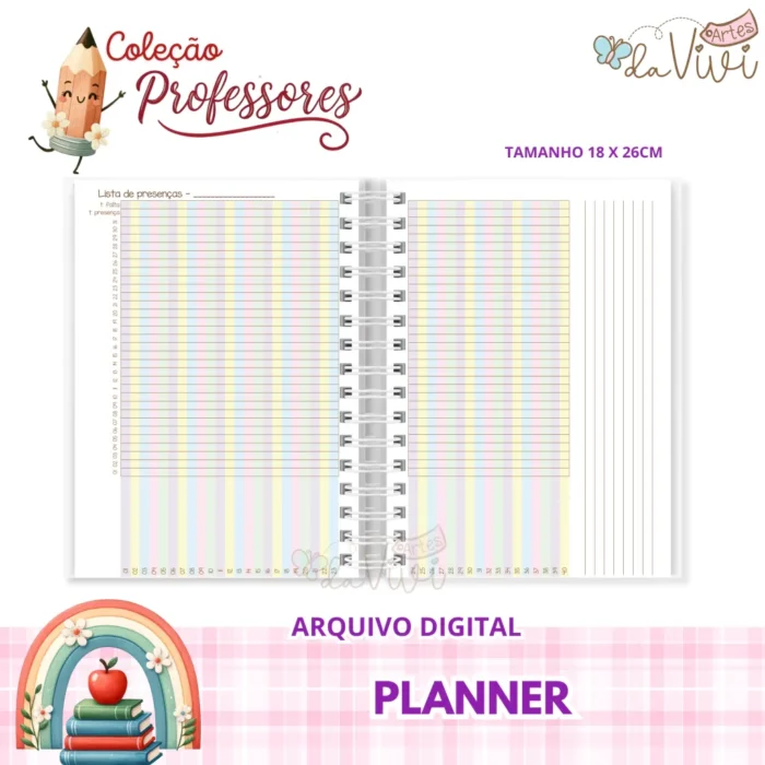 Planner 18,0 x 26,0 cm - Coleção Professores - Imagem 6