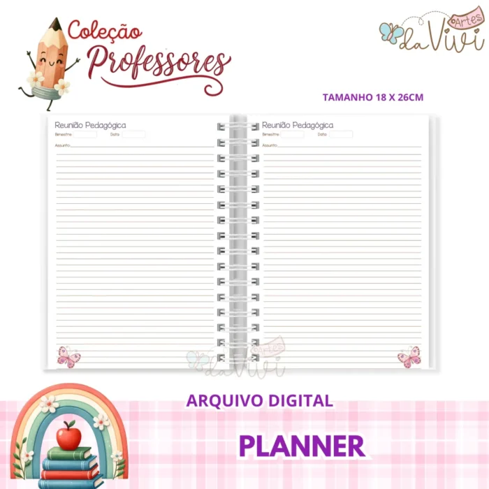 Planner 18,0 x 26,0 cm - Coleção Professores - Imagem 8
