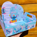Caixa Com Alça Aniversário - Stitch