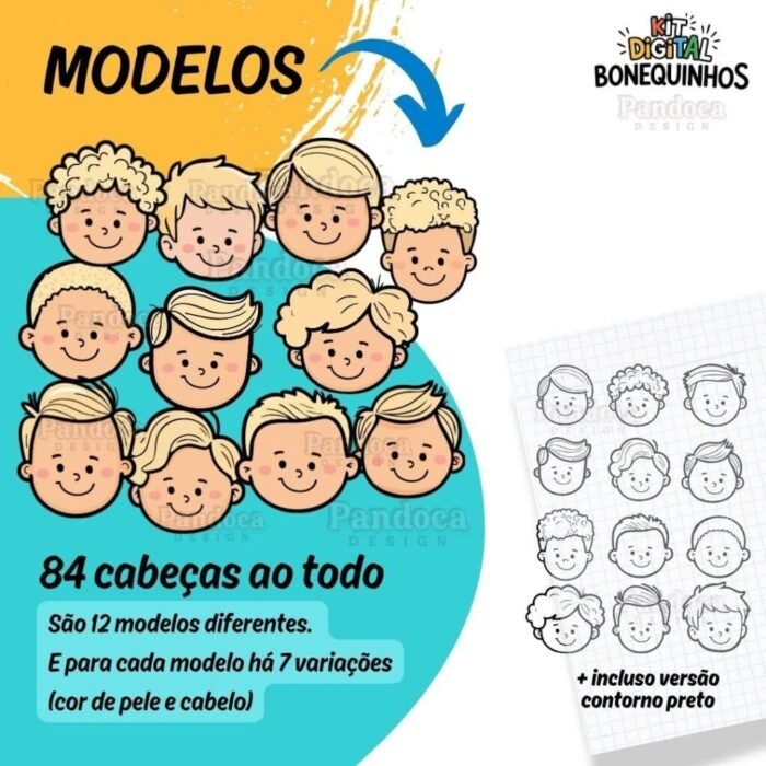 Bonequinhas Meninos – Kit Digital - Imagem 3