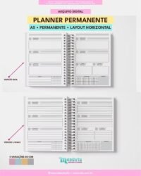 Planner Permanente A5 - Layout Horizontal - Imagem 2
