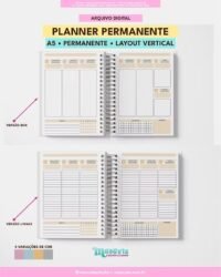Planner Permanente A5 - Layout Vertical - Imagem 2