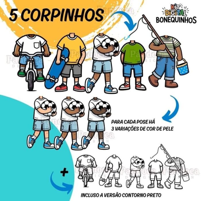 Bonequinhas Meninos – Kit Digital - Imagem 5
