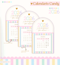 COMBO Calendários Candy 2026 (Lina) - Imagem 2