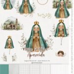 Kit Digital Ilustrações Nossa Senhora Aparecida 6 (Carinas Paper)