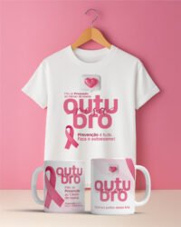 Pacote de Artes DUPLA Canecas e Camisetas Outubro Rosa V5 - Imagem 13