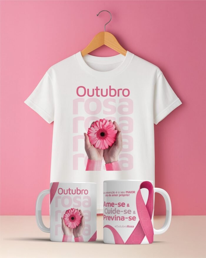 Pacote de Artes DUPLA Canecas e Camisetas Outubro Rosa V5 - Imagem 15