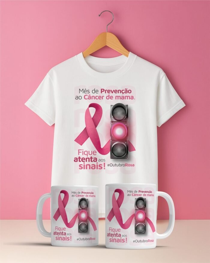 Pacote de Artes DUPLA Canecas e Camisetas Outubro Rosa V5 - Imagem 3