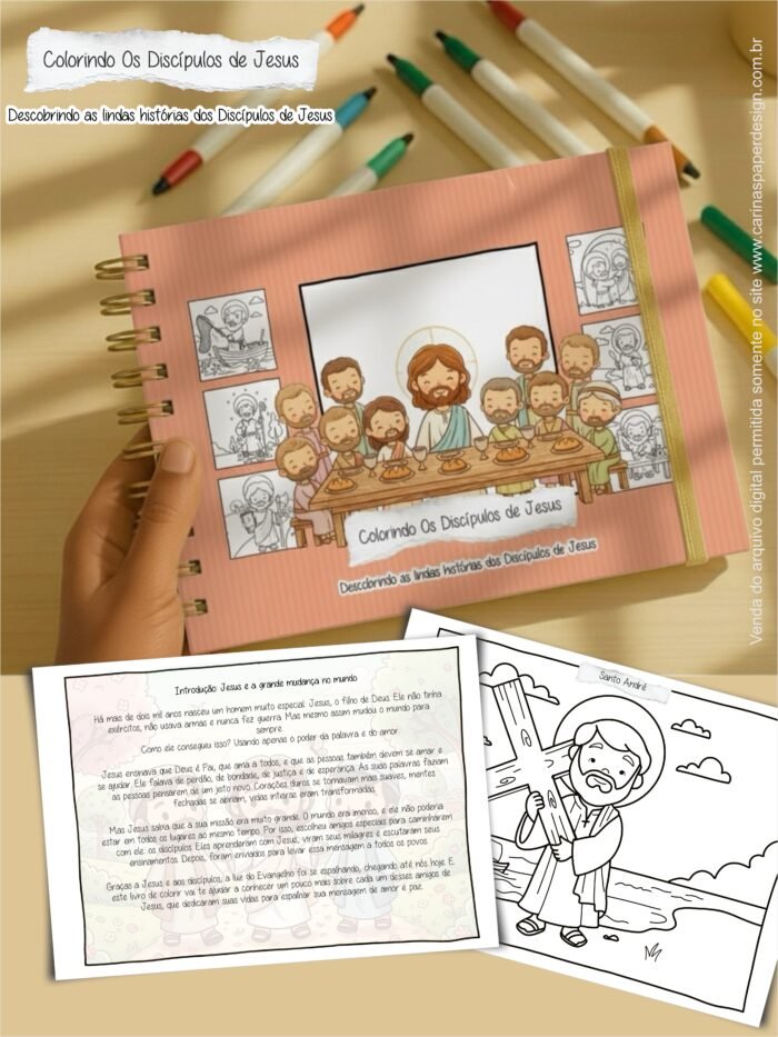 Livro de Colorir: Colorindo os Discípulos de Jesus (Carinas Paper) - Imagem 4