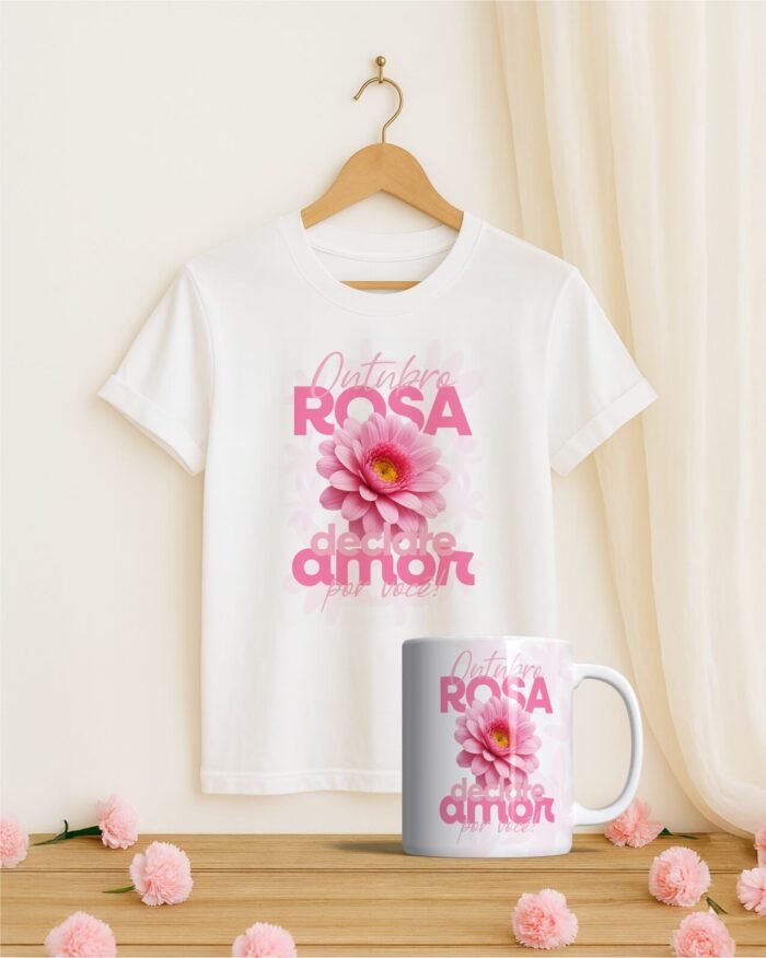 Pacote de Artes DUPLA Caneca Camisa Outubro Rosa V6 - Imagem 4