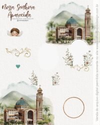 Kit Digital Ilustrações Nossa Senhora Aparecida 6 (Carinas Paper) - Imagem 5