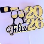 Feliz 2026 - Topo de Bolo