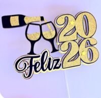 Ano Novo 2026 - Pacote de Topo de Bolo (Toppers de Luxo) - Imagem 12