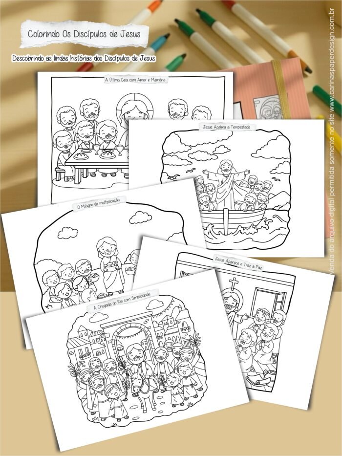 Livro de Colorir: Colorindo os Discípulos de Jesus (Carinas Paper) - Imagem 7