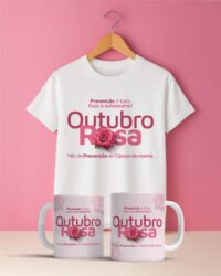 Pacote de Artes DUPLA Canecas e Camisetas Outubro Rosa V5 - Imagem 9