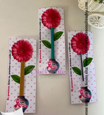 Card Caneta, Lápis ou Lixa - Outubro Rosa