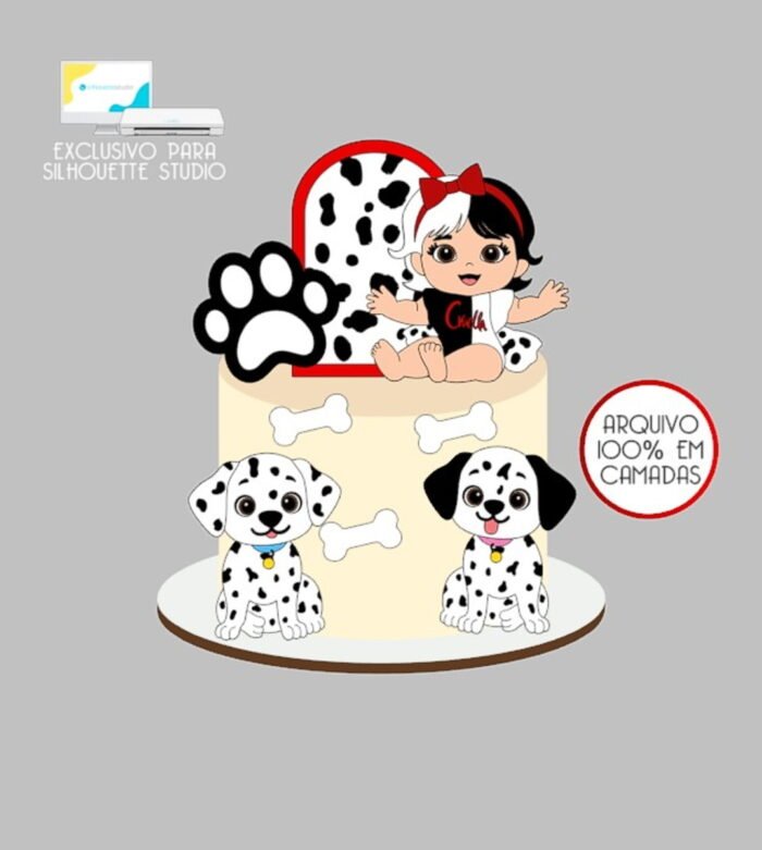 Cruella Baby - Toppo de Bolo - Imagem 1
