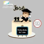 Formatura Mêsversario Menino - Topo de Bolo