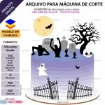Halloween Cemitério - Topo de Bolo