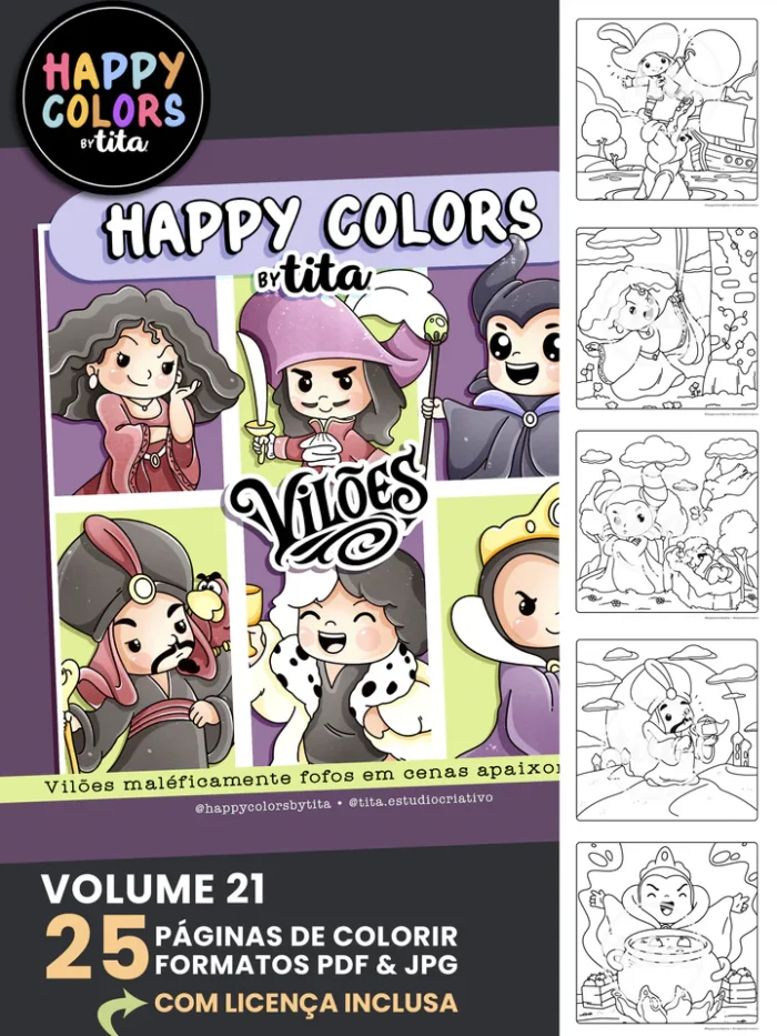 Happy Colors – Vol 21 – Vilões (Tita) - Imagem 1