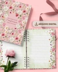 Kit 5 Capas e 5 Miolos Pautado Coleção Flores e Cores